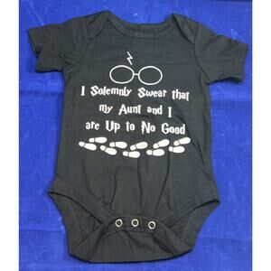 I Solemnly Swear That My Aunt (Custom) And I Are Up To No Good HP Baby Bodysuit